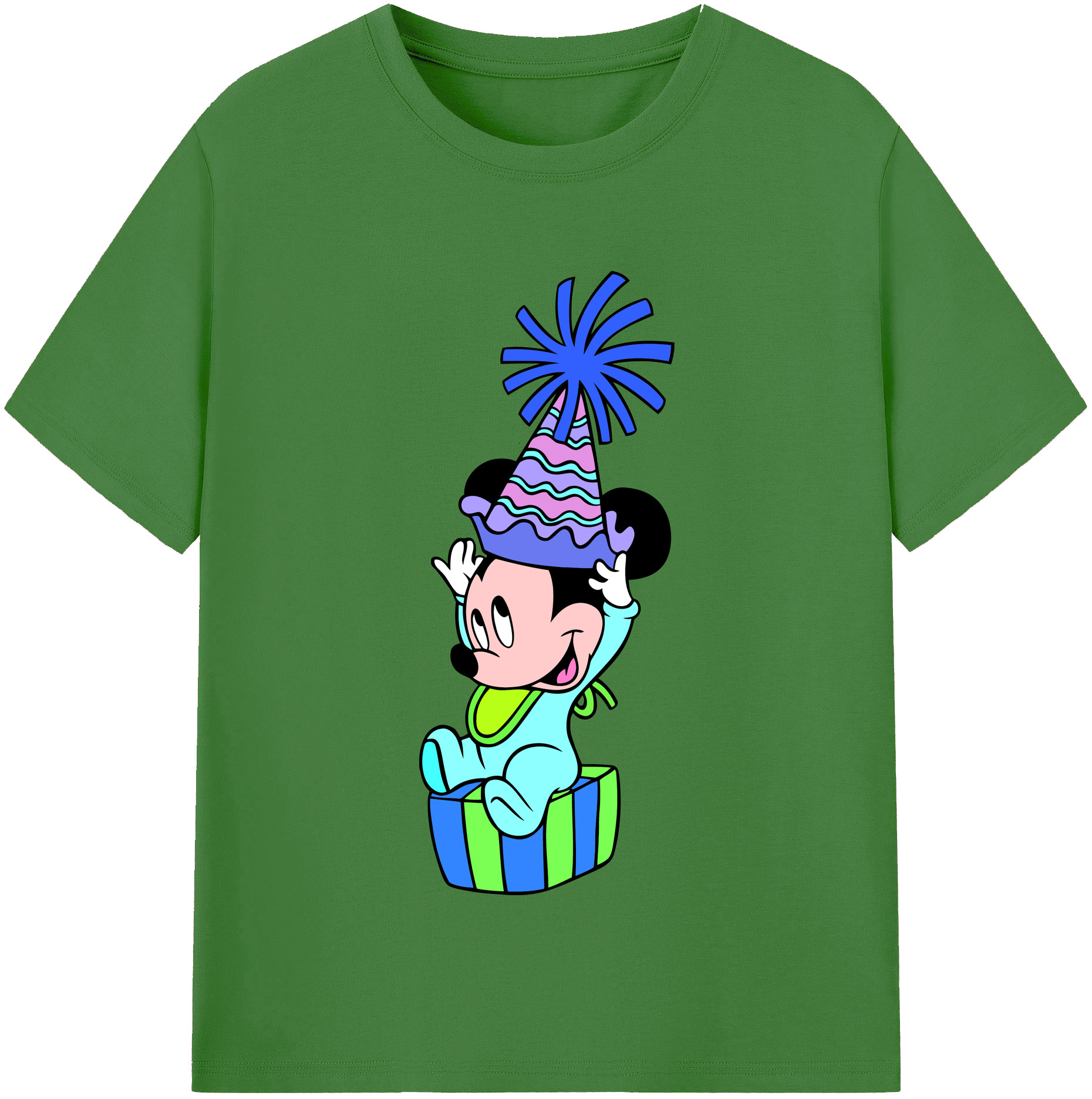 （画像用） ミッキーマウス Mickey Mouse レディースカジュアルプリントTシャツ（綿100％）